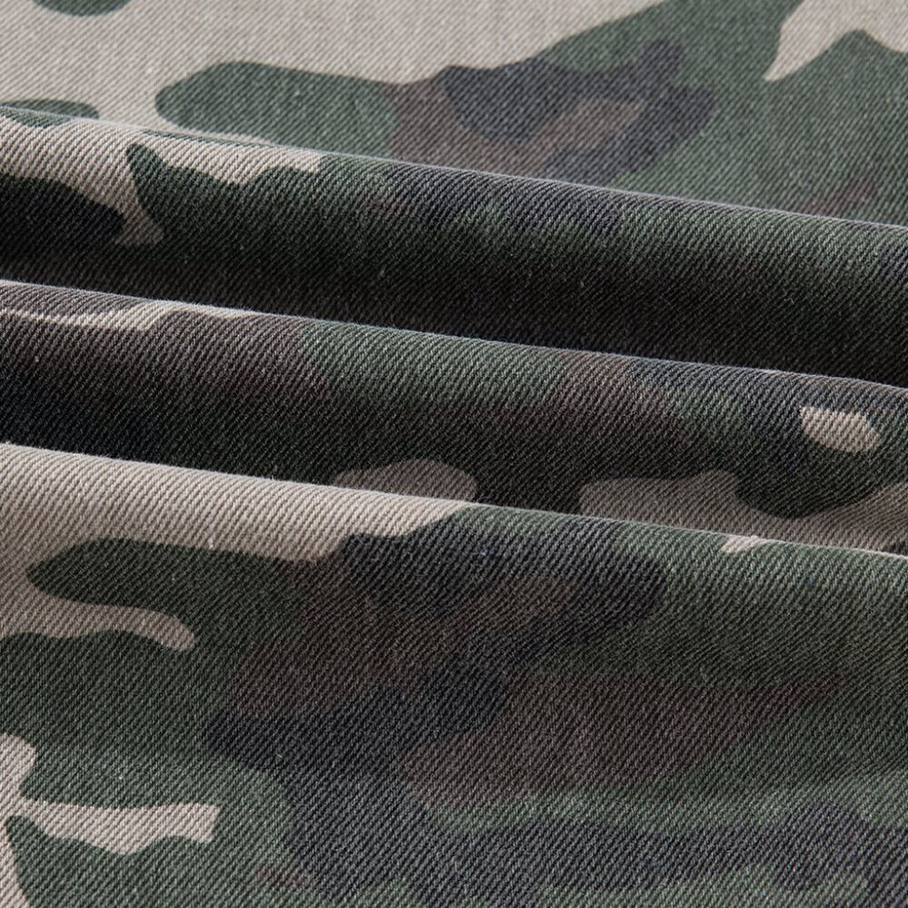B345 Green Camo Cargo Wide Leg Pants - Picture 8 of 8